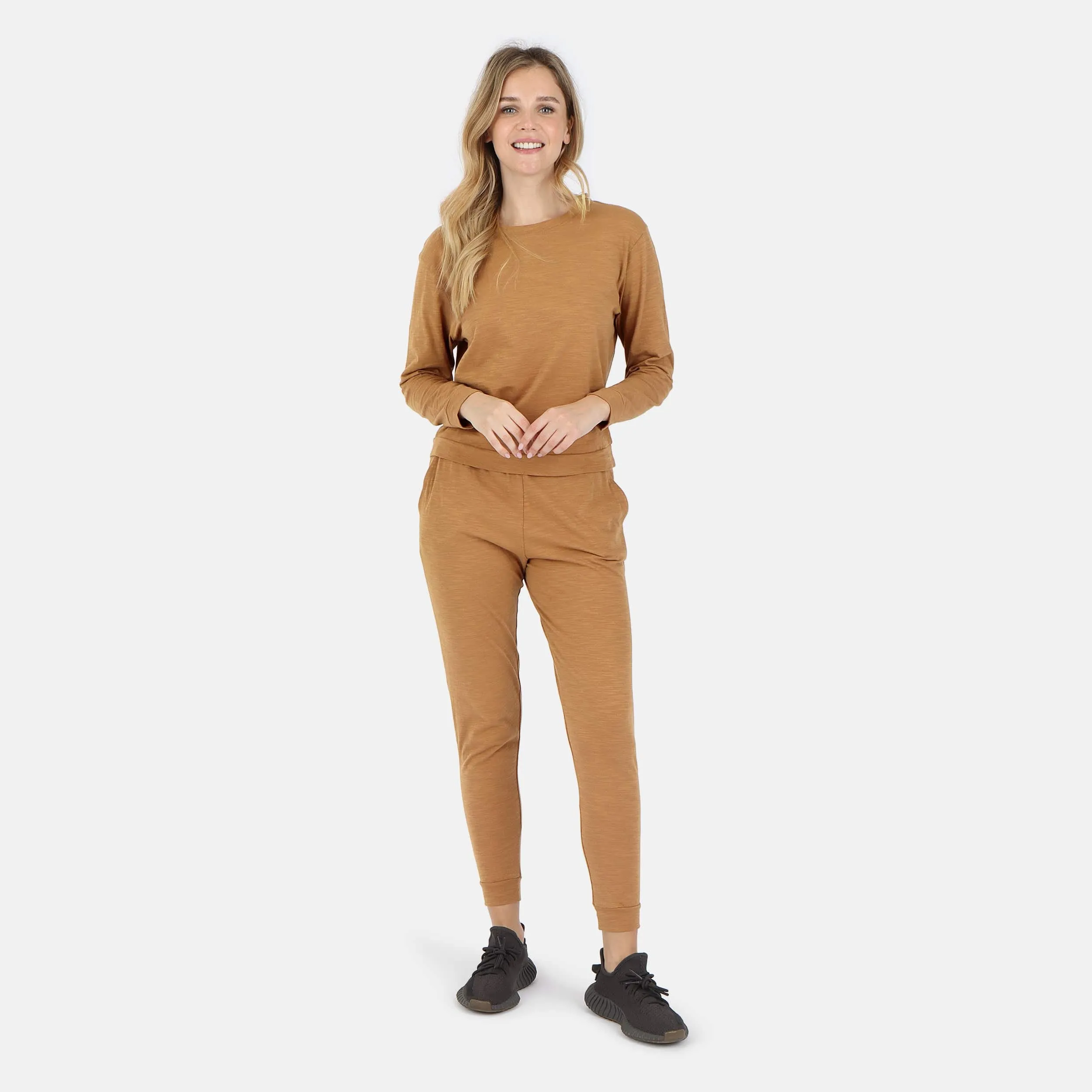Tegan Cotton Jogger Pant - Camel