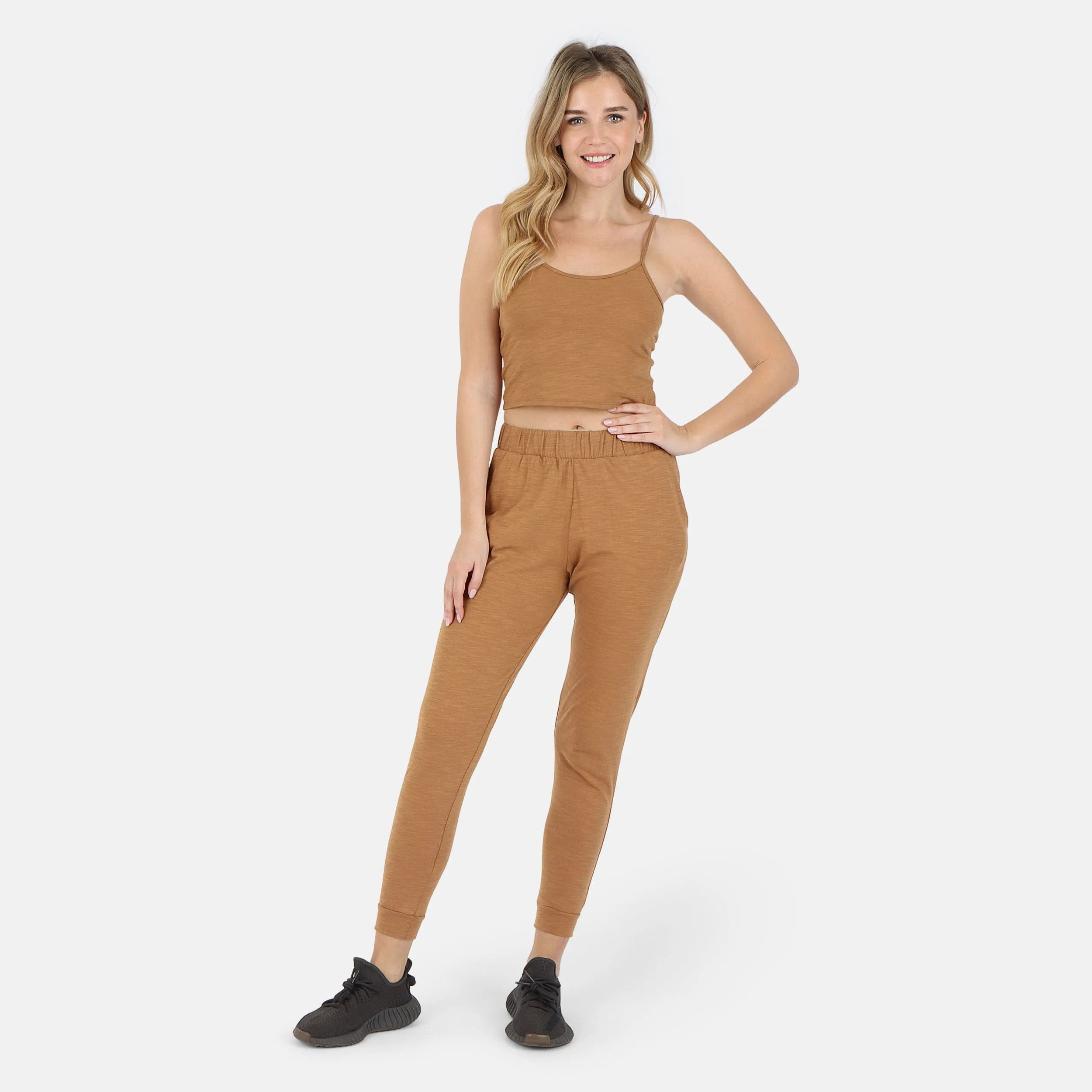 Tegan Cotton Jogger Pant - Camel