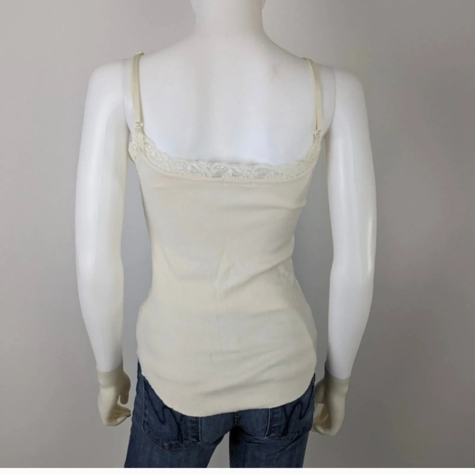 Yuka Ribbed Lace Trim Camisole - XL