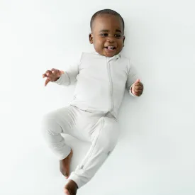 Zippered Romper in Oat